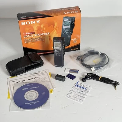 Sony ICD-BM1 Handheld Digital Voice Recorder w/ 128MB Card, Box - Tested Works - Image 1 of 4
