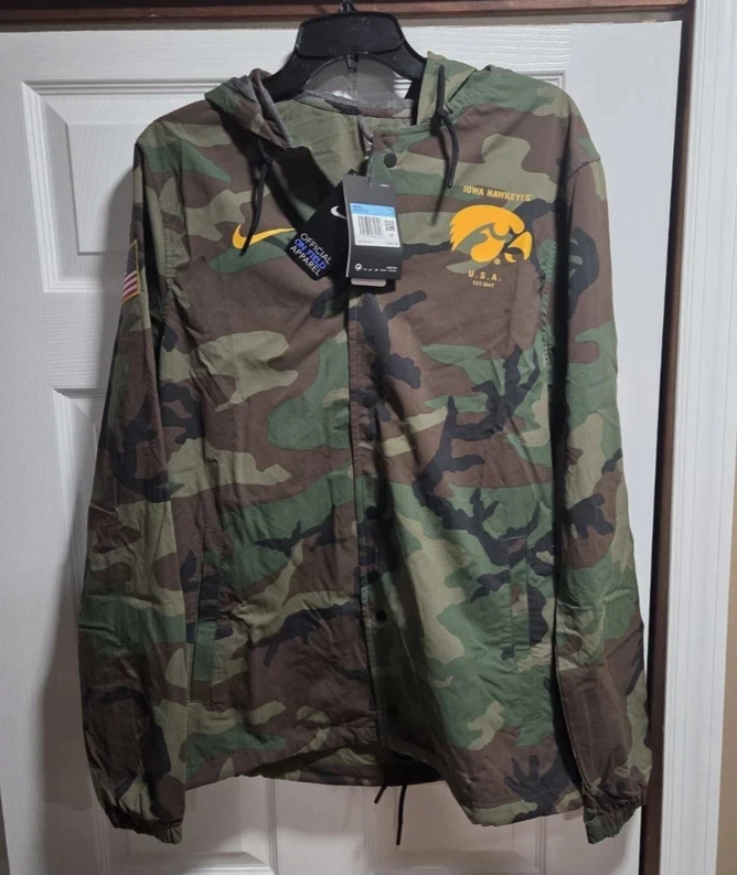 Nike Iowa Hawkeyes Salute To Service On Field Long Sleeve Shirt Hoodie XL