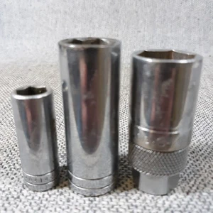 Lot Of 3 S-K 3/8 Drive 6 Point Socket 7/16, 11/16, 13/16 SAE 40414, 40422, 4426S - Picture 1 of 12