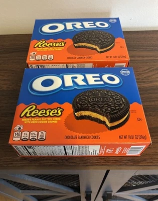 Paquete de 2 nabisco Oreo Reese’s crema de mantequilla de maní galletas migas galletas 3/2026 Foto 1 de 3