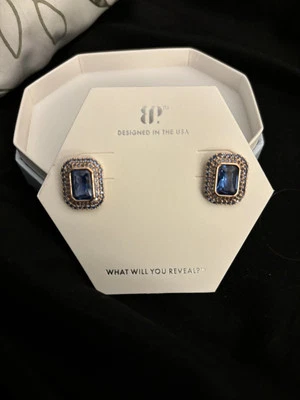 Bomb Party Nov 2023 Earrings New Adventures RBP6688 Rose Gold Lab Cr Blue Topaz - Image 1 of 2