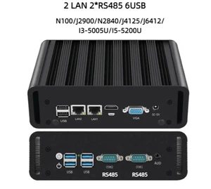 Intel N100 J6412 Fanless Mini PC Dual LAN 2xCOM RS485 6USB Support 4G SIM - Picture 1 of 19