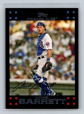 Tarjeta de béisbol 2007 Topps #68 Michael Barrett Chicago Cubs Foto 1 de 2