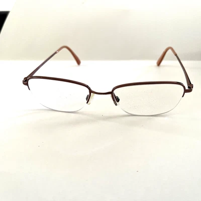 Anteojos Flexon Nina 249 monturas de diseño de media montura solo doradas 52-18-135 Foto 1 de 4