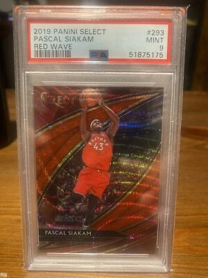 2019 Panini Select Pascal Siakam Red Wave #293 PSA 9 - Image 1 of 3