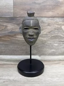 Mini Baule Portrait Hemet Mask from Cote d'Ivoire Africa - Picture 1 of 6