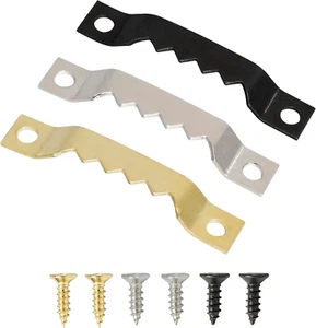 Small Sawtooth Picture Hangers with Screws - 50 Pack, Picture Hanging Hooks Perf - Picture 1 of 12