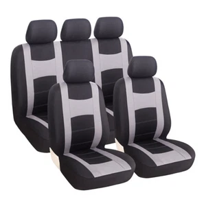 9PCS Full Set Seat Covers For 5-Seats Car SUV Front Rear Chair Cushion Protector - Bild 1 von 8