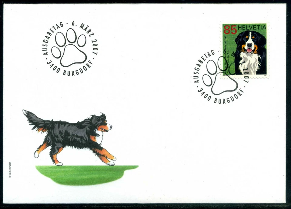 Switzerland, 2007, Swiss Bernese Dog club FDC. Mi. 2001 - Image 1 of 1