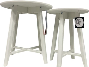 Brand New IKEA KRAGSTA White Nesting Tables 17 ¾ - 20 ¼ " 202.998.29 - Picture 1 of 6