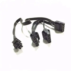 Câble d'alimentation modulaire 6 broches PCI-E vers 3 IDE Molex 4 broches pour série Seasonic KM3 - Photo 1/3