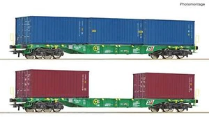 Roco 76007 HO Gauge StB Container Wagon Set (2) VI - Picture 1 of 2