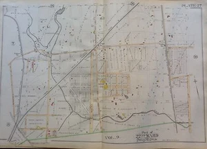 1889 G.W. BROMLEY OGONTZ, LOGAN & LINDLEY STATION PHILADELPHIA PA COPY ATLAS MAP - Picture 1 of 3