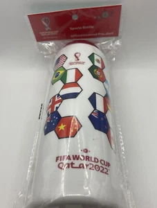 FIFA World Cup Qatar 2022 Flags 32oz Sports Bottle Commemorative Countries - Picture 1 of 2