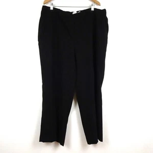 Calvin Klein Wide Leg Pants Women's Plus Size 2X Black Elastic Waist Work Career - Picture 1 of 10