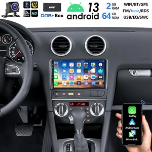 DAB+ 64GB Android 13 Carplay Autoradio Navi RDS Für Audi A3 S3 RS3 8V 8P 2003-12 - Bild 1 von 14