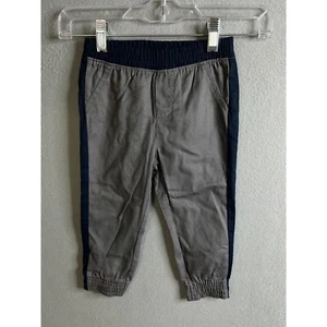 Toddler Boys Pants 24 Months Pull-On Pants Gray Blue Side Stripe Joggers - Picture 1 of 7