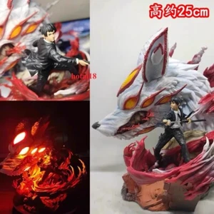 Anime Chainsaw Man Hayakawa Aki LED Action Figure Model 25cm PVC Statue Toy Gift - Picture 1 of 10