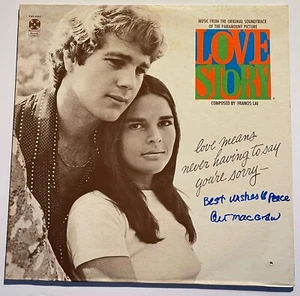 🌟 Rare Ali MacGraw Signed Love Story Soundtrack🌟 - Picture 1 of 6