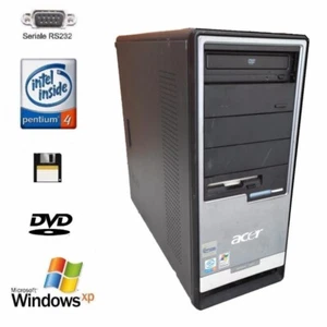 Desktop PC Computer mit Diskettenlaufwerk Windows XP seriell parallel funktionsfähig 18836 - Bild 1 von 3