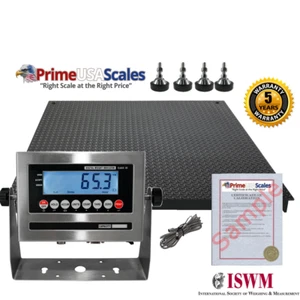 NEW Floor Scale 48"X48" (4'x4') NTEP Legal for trade 2500 X .5 lb / Indicator - Picture 1 of 8