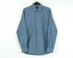 Strellson Ajustado Camisa Hombre 40cm Talla 40 Formal Azul Individual Puños - Imagen 1 de 6