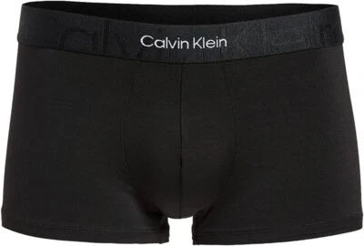 Calvin Klein NB3312001 Men's Embossed Icon Monolith Low Rise Trunks, Black, Md - Image 1 of 3