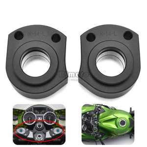 CNC Handlebar Riser Handle Mount Clamps For KAWASAKI ZX-14R/ZZR1400 2006-2018 - Imagen 1 de 8