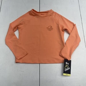 Art Class Orange Long Sleeve Swim Top Youth Kids Size XS 4/5 New - Picture 1 of 8