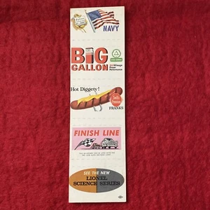 Vintage Lionel Trains HO Billboard Sheet ~ Navy Cities Service Swift’s + ~ UNCUT - Picture 1 of 6