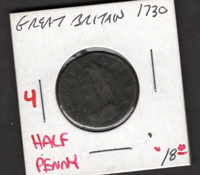 1730 Great Britain- Half Penny - Image 1 of 2