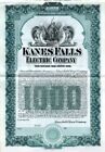 Kanes Falls Electric Co. - obligation de 1 000 $ - actions et obligations de services publics