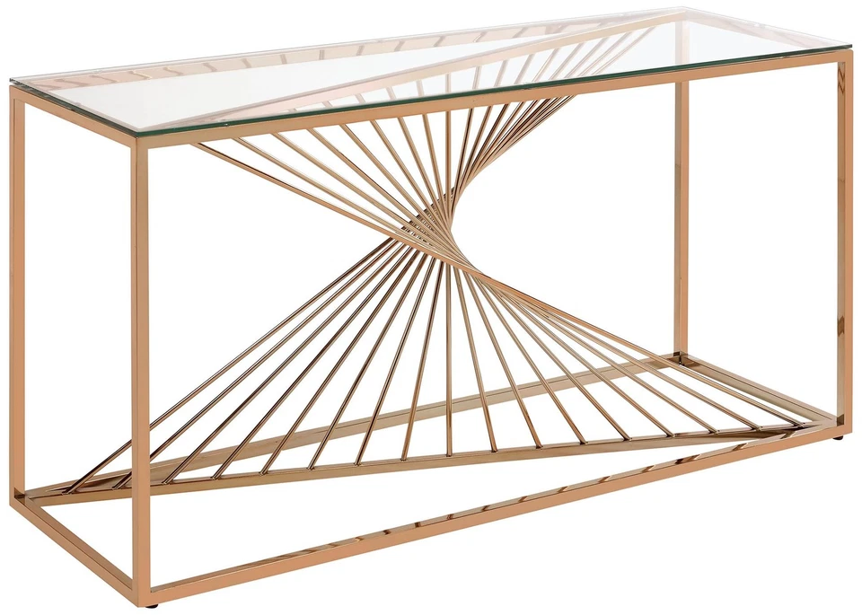 Consola rectangular Fife Lake 47 1/4" de ancho de metal dorado Foto 1 de 1