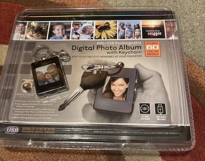 DIGITAL PHOTO KEYCHAIN 60 PHOTOS USB LCD DISPLAY BRAND NEW SEALED - Image 1 of 4