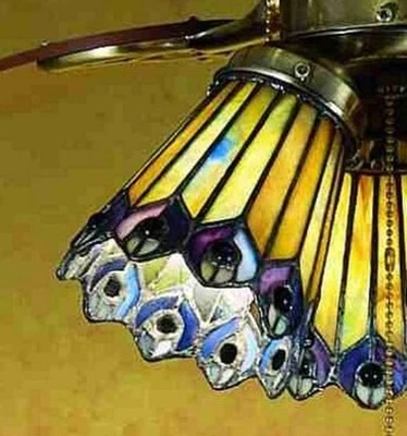 Kit de luces de ventilador/vitral Meyda Tiffany 27474 - vidrio Tiffany Foto 1 de 2