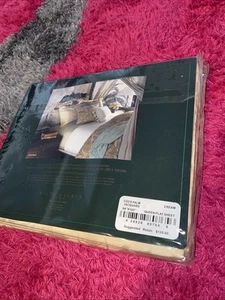 2000s Ralph Lauren Coco Palm Cream Jacquard Flat Sheet - Queen Package NOS Bed - Bild 1 von 6