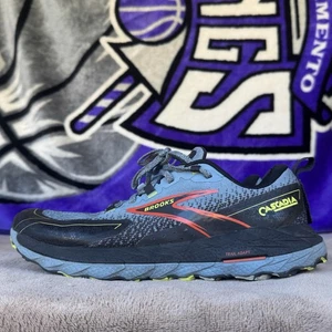 Size 9.5 - Brooks Mens Cascadia 18 1104261D004 Blue Running Shoes Sneakers - Picture 1 of 13