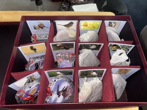 Collection of 12 Danbury Mint Song Bird Crystal Christmas Ornaments w/ box - Picture 1 of 14