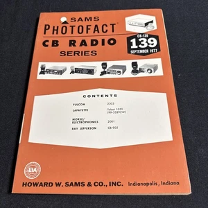 SAMS Photofact CB Radio Series Manual CB 139 September 1977 - Picture 1 of 1