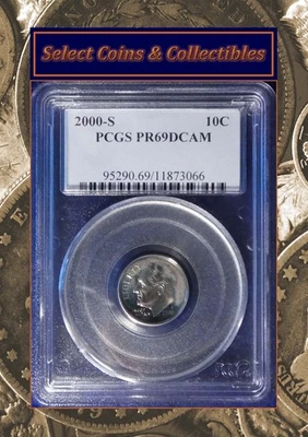 2000-S Clad Proof Roosevelt Dime - PCGS PR69DCAM #3619 - Image 1 of 4