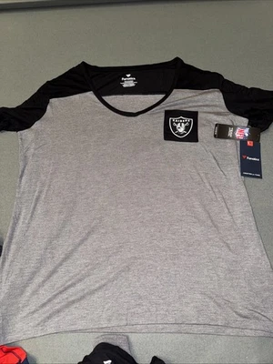Camiseta para mujer NFL Raiders Fanatics manga corta/manga talla XXL gris nueva con etiquetas, ligera. Foto 1 de 4