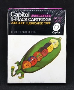 Capitol Unrecorded 8 Track Cartridge 40 Min Lubricated Tape 190 Ft- Peas - Picture 1 of 3