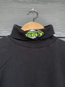 Vintage Arctic Cat Langarmshirt Stehkragen Herren Medium hergestellt in den USA bestickt - Bild 1 von 10