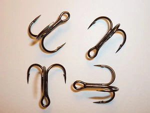 (50) VMC SHORT-SHANK 1X TREBLE HOOKS (SIZE 5) BLACK (9651BN) BULK 9651 - Picture 1 of 2
