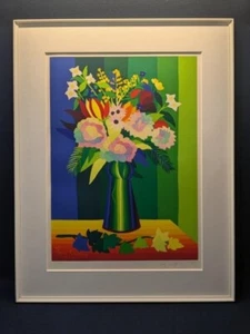 Ay-o "Flowers of Rousseau" 1988 Edition, autographed and framed - Picture 1 of 4
