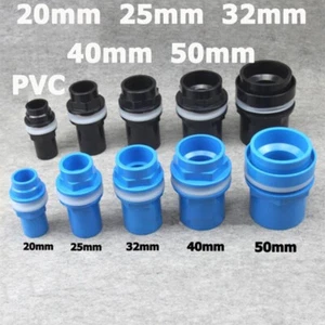 20/25/32/40mm PVC Aquarium Einlass Auslass Wasser Rohr Fitting Gelenk Verbinder - Picture 1 of 6