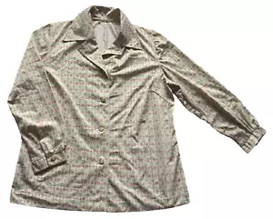 Womens Vintage Shirt 80s Japanese Geometric Print Retro Mod Indie 14 - Picture 1 of 2