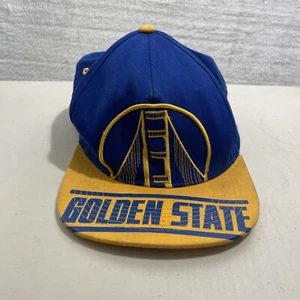 Golden State Snap Back Hat NBA Basketball Top Level Blue Yellow Adult One Size - Picture 1 of 8