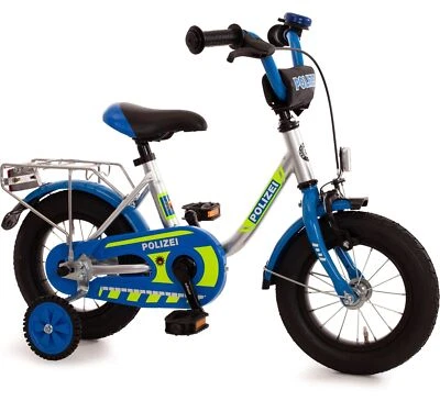 Kinderfahrrad 12 Zoll Polizei Fahrrad für Kinder Junge Kinderrad Polizeifahrrad - Bild 1 von 4