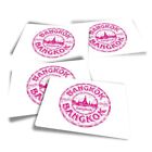 4x Rectangle Stickers - Bangkok Thailand Thai Travel Stamp #5916